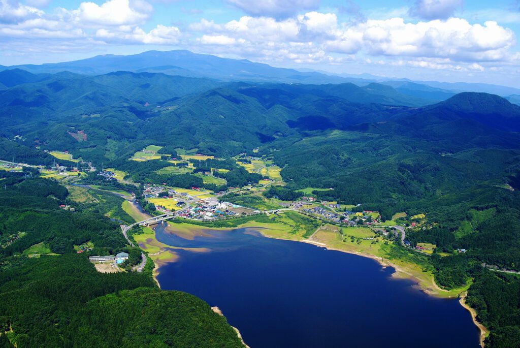 花山地区の空撮